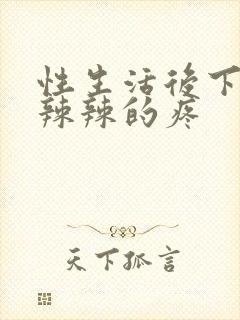 性生活后下面火辣辣的疼