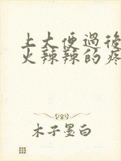 上大便过后肛门火辣辣的疼