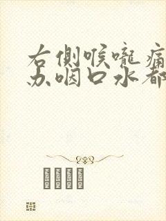 右侧喉咙痛怎么办咽口水都痛