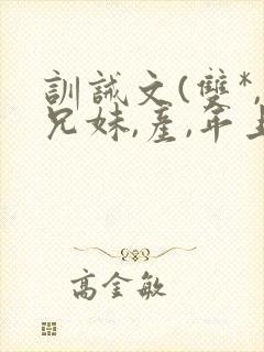 训诫文(双*,兄妹,产,年上)小说