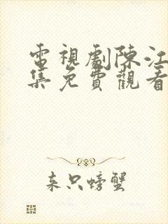 电视剧陈江河全集免费观看