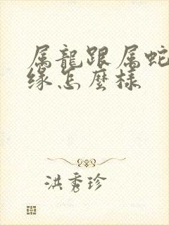 属龙跟属蛇的姻缘怎么样