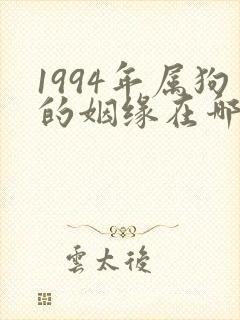 1994年属狗的姻缘在哪年