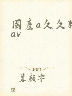 国产a久久精品av