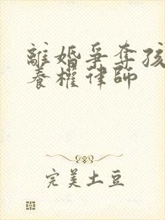 离婚争夺孩子抚养权律师