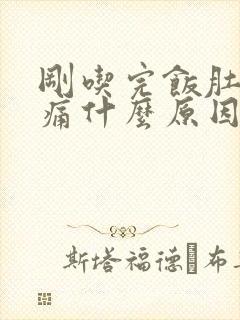 刚吃完饭肚子就痛什么原因