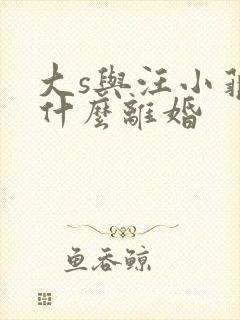 大s与汪小菲为什么离婚