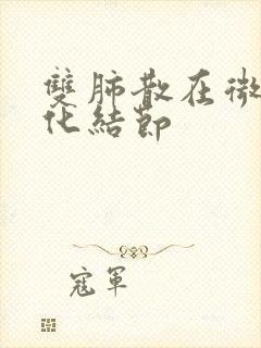 双肺散在微小钙化结节