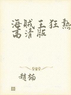 海贼王狂热行动高清版封面