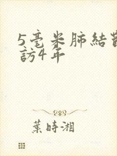 5毫米肺结节随访4年