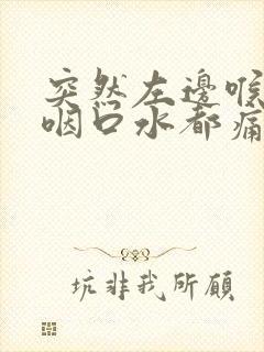 突然左边喉咙痛咽口水都痛