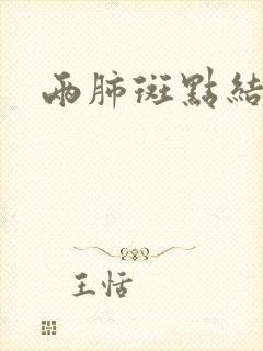 两肺斑点结节影封面