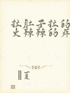 拉肚子拉的肛门火辣辣的疼用什么药