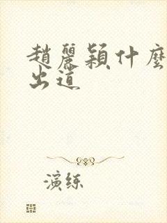 赵丽颖什么时候出道