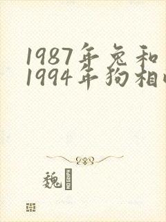 1987年兔和1994年狗相配吗封面