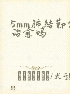 5mm肺结节能治愈吗