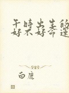 午时出生的男孩好不好命运会怎么样