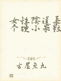 女性阴道长了一个硬小米粒是怎么回事