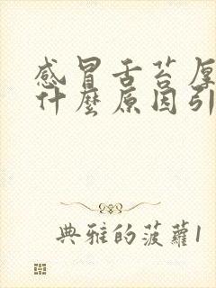 感冒舌苔厚白是什么原因引起的怎么解决