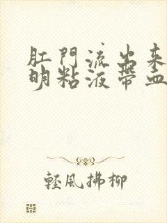 肛门流出来的透明粘液带血