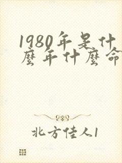 1980年是什么年什么命什么属性封面