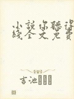 小说你听得见在线全文免费阅读