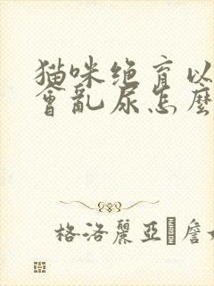 猫咪绝育以后还会乱尿怎么办