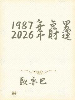 1987年兔男2026年财运怎么样封面