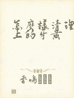 怎么样清理牙齿上的牙黄封面