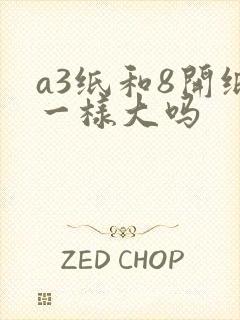 a3纸和8开纸一样大吗