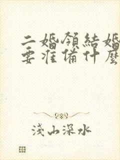 二婚领结婚证需要准备什么