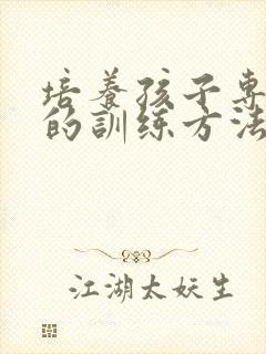 培养孩子专注力的训练方法机构