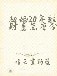 结婚20年离婚财产怎么分配