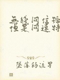 无线网信号满格但是网速特慢