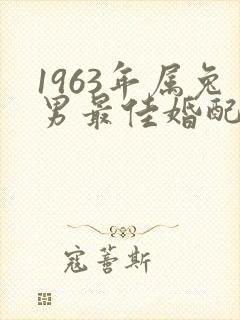 1963年属兔男最佳婚配属相封面