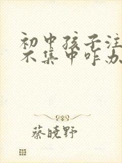 初中孩子注意力不集中咋办封面