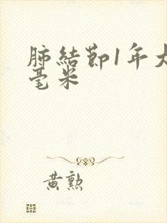 肺结节1年大2毫米