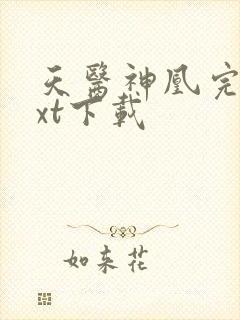 天医神凰完整txt下载