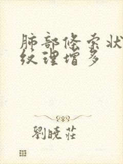 肺部条索状影,纹理增多