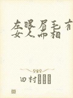 左眼眉毛有痣的女人面相