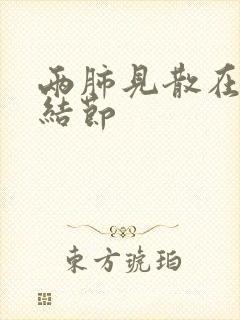 两肺见散在微小结节