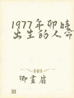 1977年卯时出生的人命运