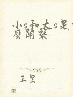 小s和大s是什么关系