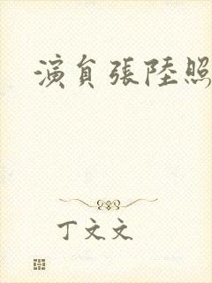 演员张陆照片封面