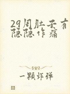 29周肚子有点隐隐作痛封面