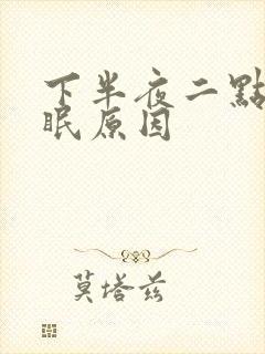 下半夜二点后失眠原因