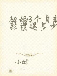 结婚3个月离婚彩礼退多少