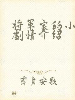 将军家的小娘子剧情介绍封面