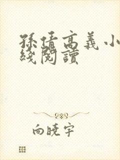 孙倩高义小说在线阅读