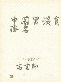 中国男演员演技排名